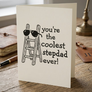 Step Dad Fathers Day Pun Card