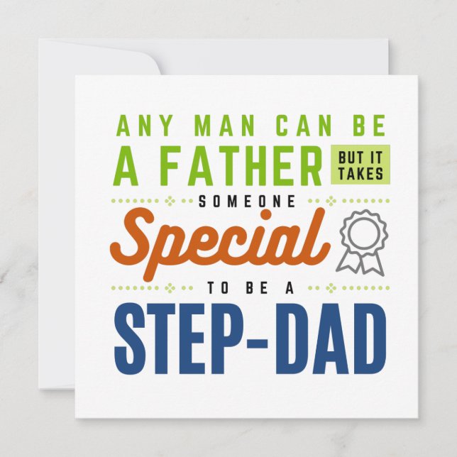 Step-Dad, Funny, Special Step-Dad Card (Front)