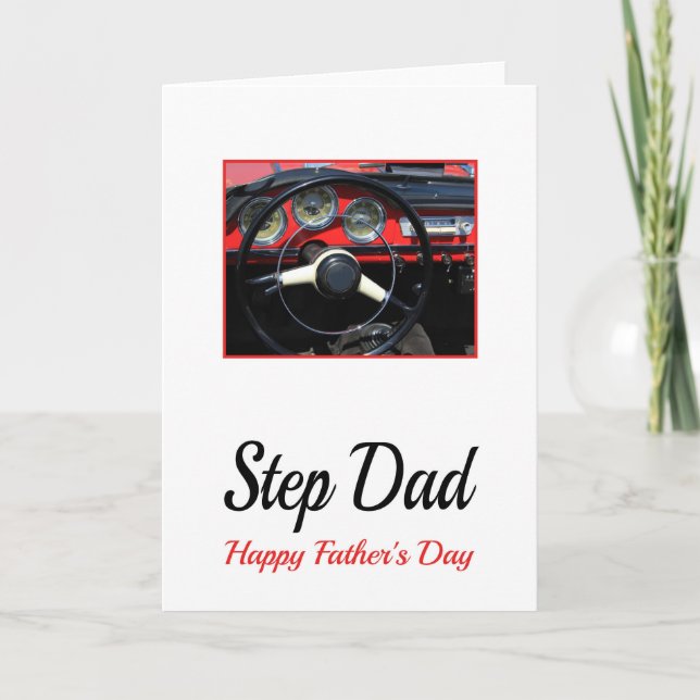 Step Dad Happy Father's Day Card (Front)