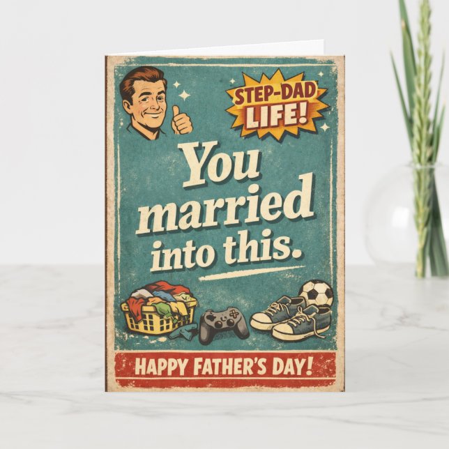 Step-Dad Life - Funny Vintage Card (Front)