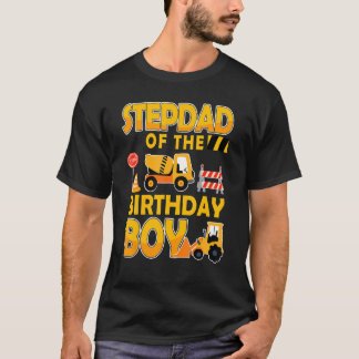 Step Dad Of the Birthday Boy Construction Family M T-Shirt