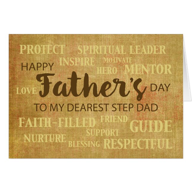 Step Dad Religious Father's Day Qualities (Front Horizontal)