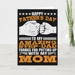 Step-dad Thanks For Putting Up With My Mum Fathers Card