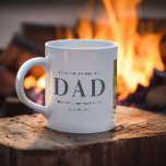 Step Dad | Three Photo Collage Coffee Mug<br><div class="desc">This simple and sweet mug says "Thank your for being the Dad that you didn't have to be" in trendy, modern typefaces with a spot for names. Minimal three photo template of your favourite personal photos for a gift anyone would love. Father's Day is the perfect opportunity to show ALL...</div>