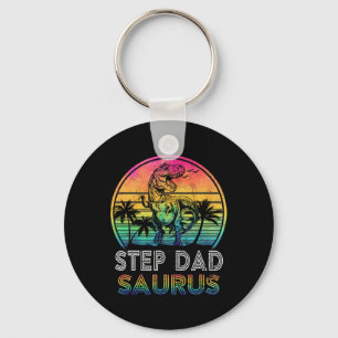 Step Dadsaurus Dinosaur Step Dad Saurus Family Mat Key Ring
