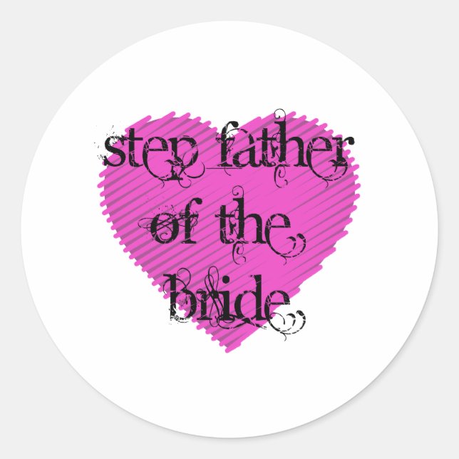 Step Father of the Bride Classic Round Sticker (Front)