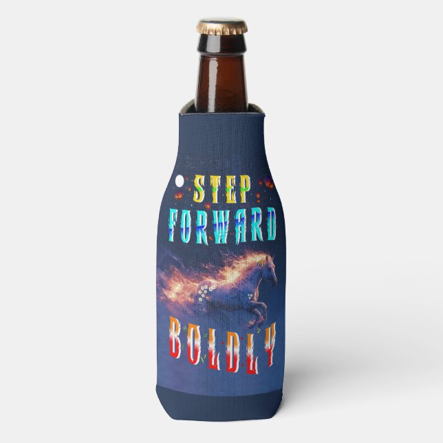 Step Forward Boldly Bottle Cooler (Bottle Front)