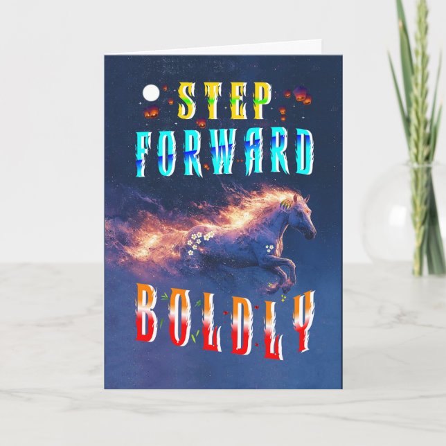 Step Forward Boldly Holiday Card (Front)