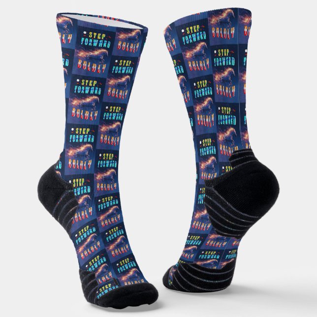 Step Forward Boldly Socks (Angled)