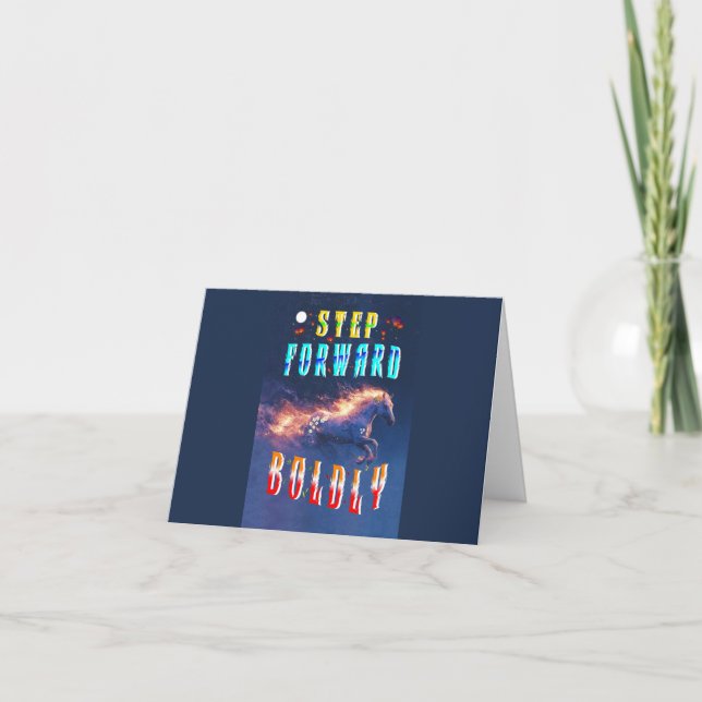 Step Forward Boldly Thank You Card (Front)