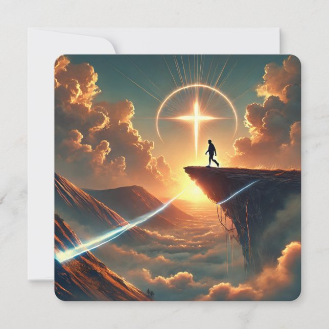 Step Forward in Faith Inspirational Greeting Card (Front)