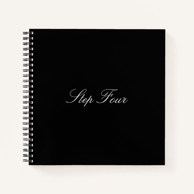 'Step Four' Square Notebook (Front)
