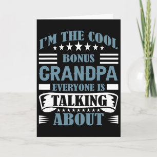 Step Grandpa Bonus Grandpa Grandfathers Day  Card