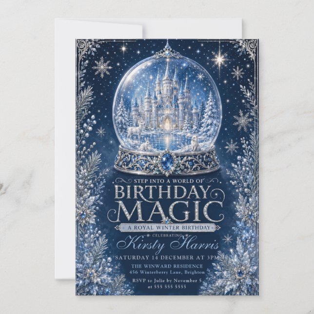 Step Into a World of Birthday Magic Invitation (Front)