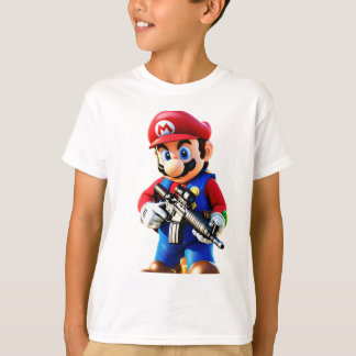 "Step into Retro Coolness with our White Mario Pri T-Shirt