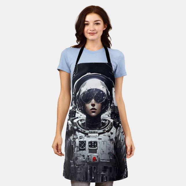 Step into the Cosmos with our Girl Astronaut Apron (Worn)