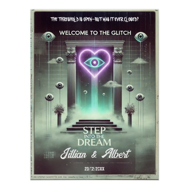 👁️ “Step Into the Dream” Weirdcore Welcome Poster (Front)