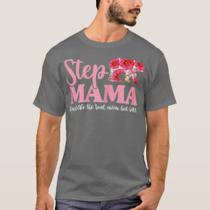 Step Mama Bear Floral  For Women, Mothers Day  T-Shirt
