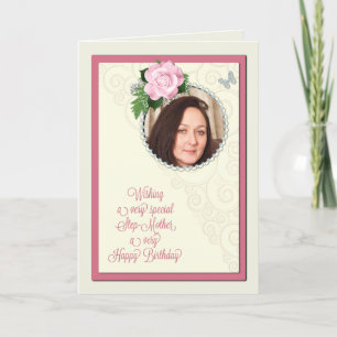 Step-mother, add a picture, birthday card