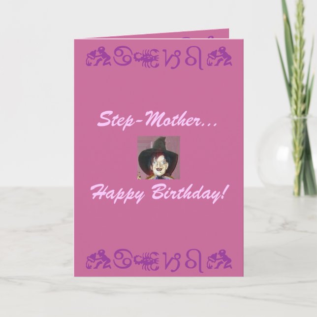 Step-Mother..., Happy Birthday! Card (Front)