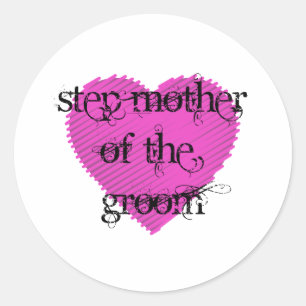 Step Mother of the Groom Classic Round Sticker