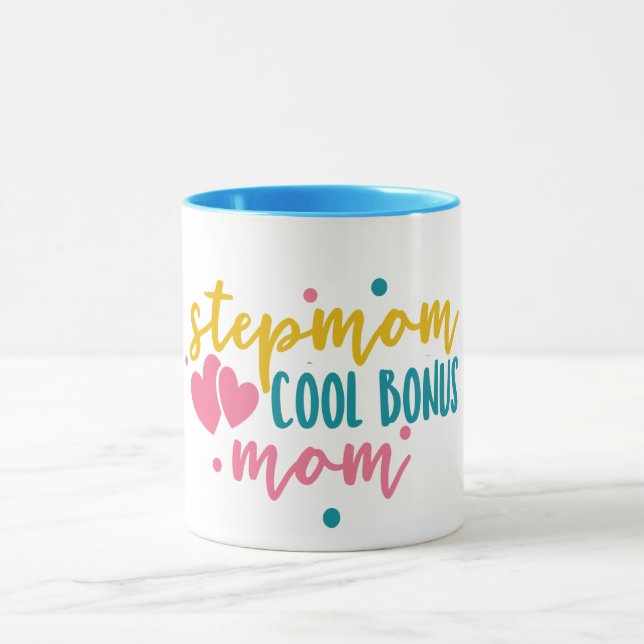 Step Mum Approved Mug - Personalised Gift Cup (Center)