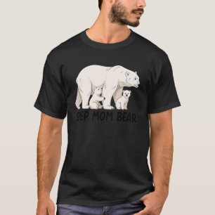 Step Mum Bear with Two Cubs Siblings Polar Bear Fa T-Shirt