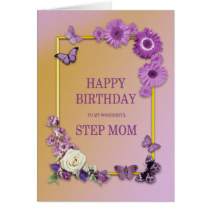 Step Mum Birthday Flowers and Butterflies