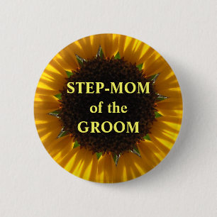 Step Mum Of The Groom 6 Cm Round Badge