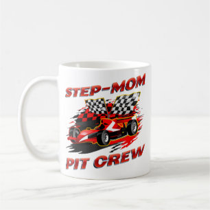 Step-Mum Pit Crew Race Car Birthday Party Racing  Coffee Mug