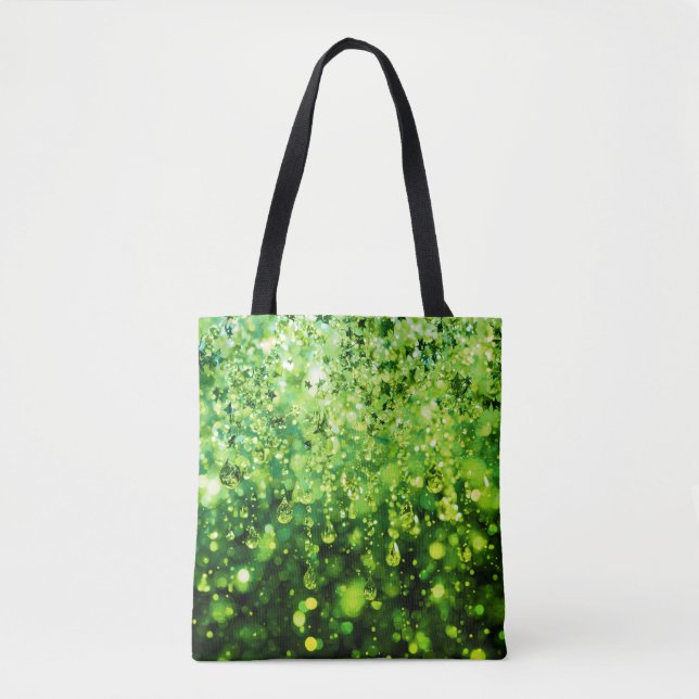 Step Out in Style With Green Delight on Your Tote Bag (Front)