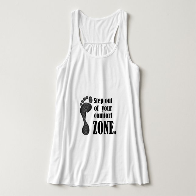 step out of your comfort zone  singlet (Design Front)