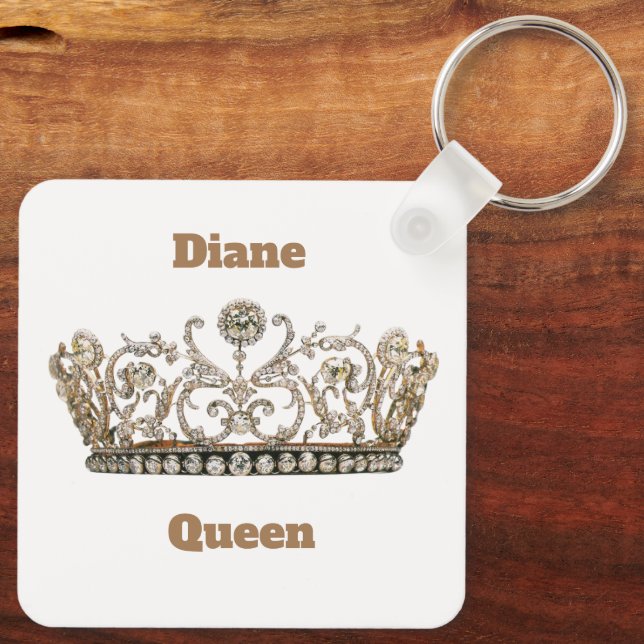  Step out with this Keychain, fit for a Queen! Key Ring (Back)
