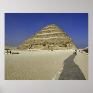 Step pyramid at Saqqara, one of the earliest Poster