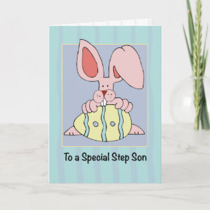 Step Son Easter with Ear Resistible Bunny and Egg Card
