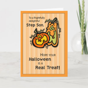 Step Son Pumpkins Halloween Card
