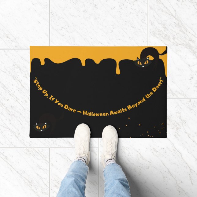 Step up ,if You Dare! Spooky Halloween  Doormat (Indoor)