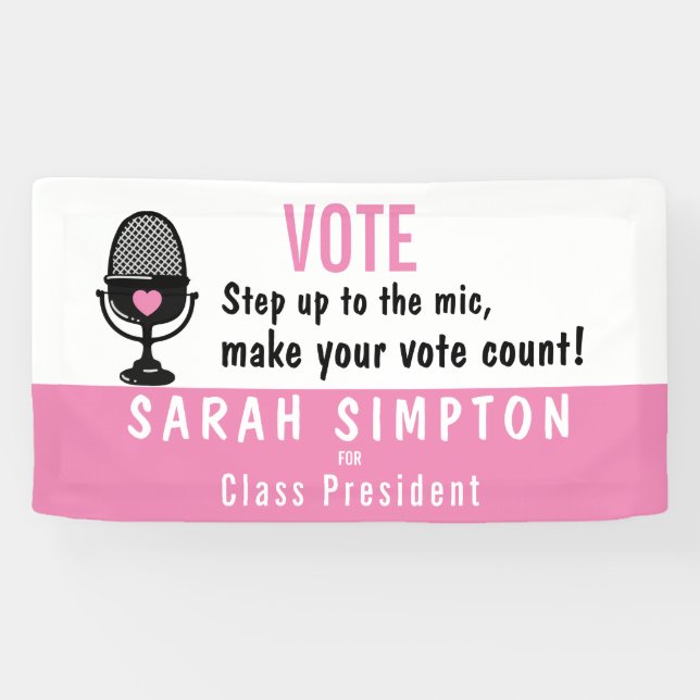 Step Up to the Mic – Make Your Vote Count! Event  Banner (Horizontal)