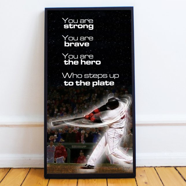 Step Up to the Plate Poster (Rise up! 🔥 This bold baseball poster reminds you—you’re strong, brave & always ready to step up!)