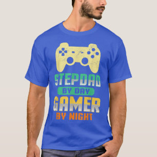 StepDad By Day Gamer By Night tee Fathers Day Pres