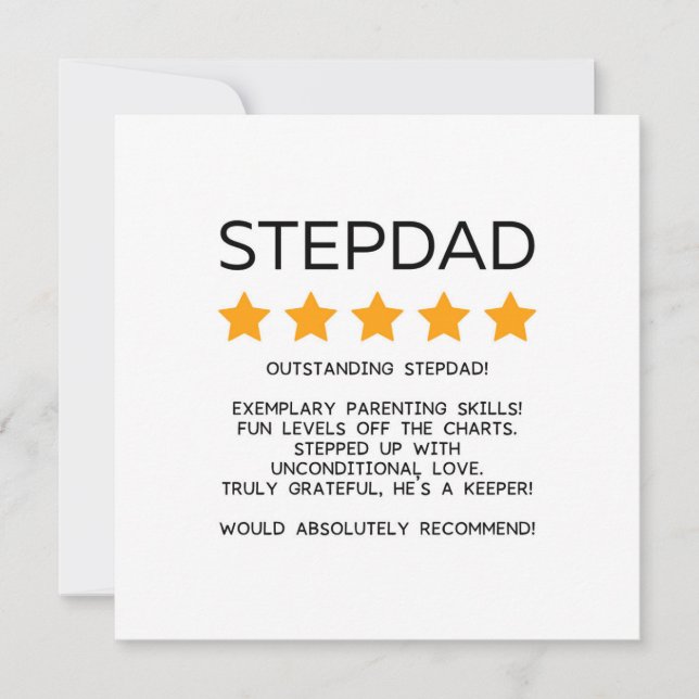 Stepdad Father's Day or Stepdad Birthday  Card (Front)
