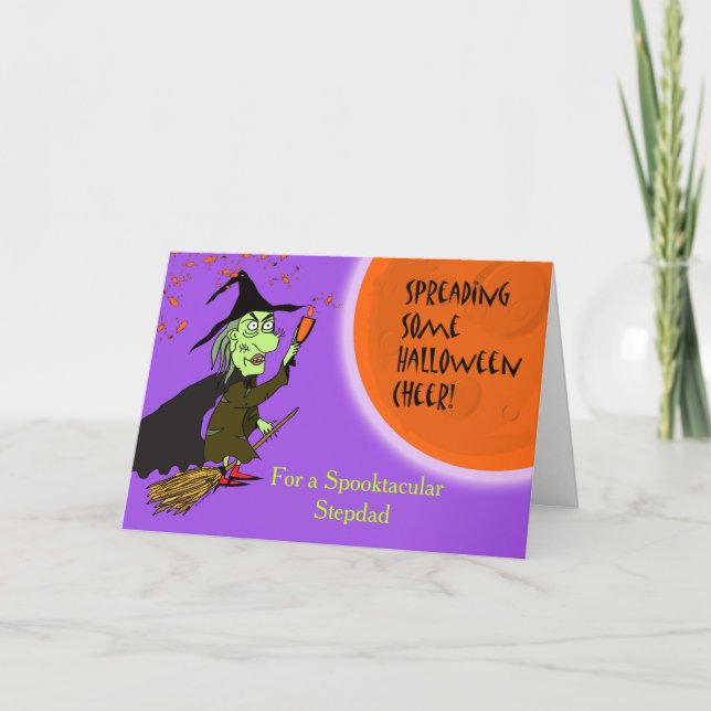 Stepdad Halloween Witch with Potion Card (Front)