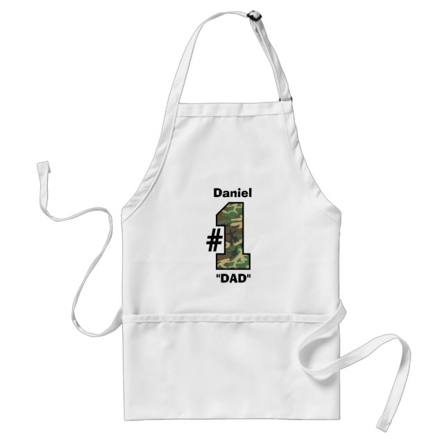 STEPDAD Number One CAMO Big Number V12 Standard Apron (Front)