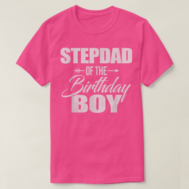 Stepdad Of The Birthday Boy Matching Family Party  T-Shirt (Design Front)
