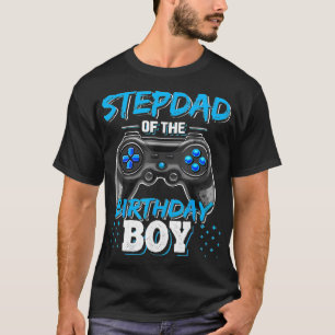 Stepdad Of The Birthday Boy Matching Video Game Bi T-Shirt