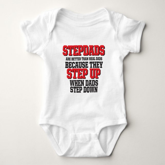 Stepdads step up baby bodysuit (Front)