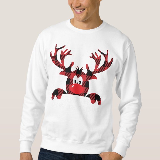 Stepfather Always be yourself Reindeer Santa Hat B Sweatshirt (Front)