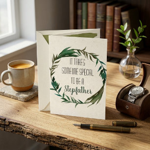 Stepfather Father's Day Step-dad Leaves Card