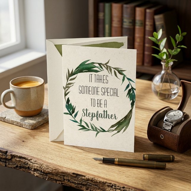 Stepfather Father's Day Step-dad Leaves Card (Creator Uploaded)