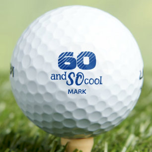 Stepfather Gift – 60 and So Cool Golf Design Balls